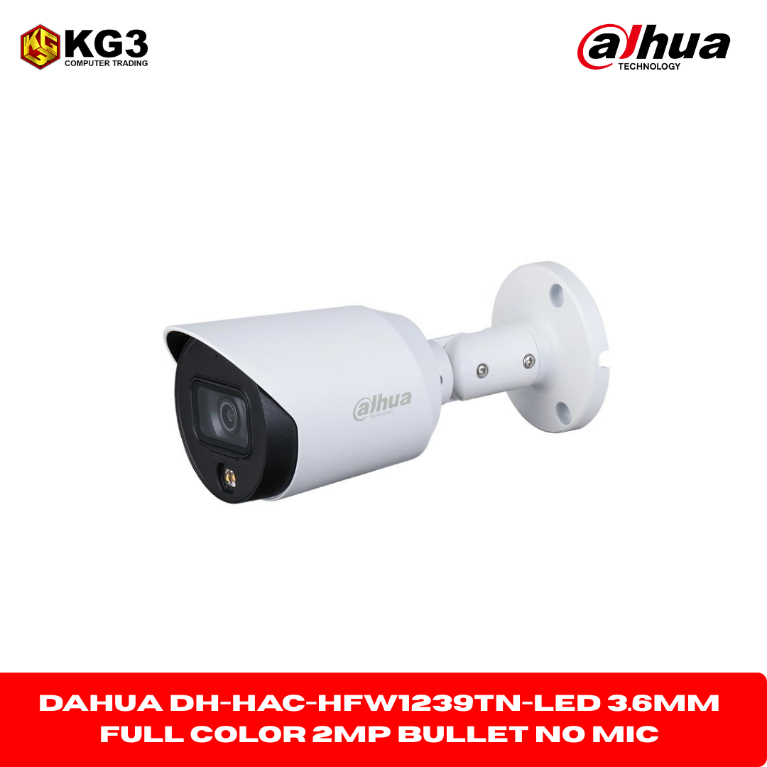 Dahua DH-HAC-HFW1239TN-LED 3.6mm Full Color 2MP Bullet NO MIC