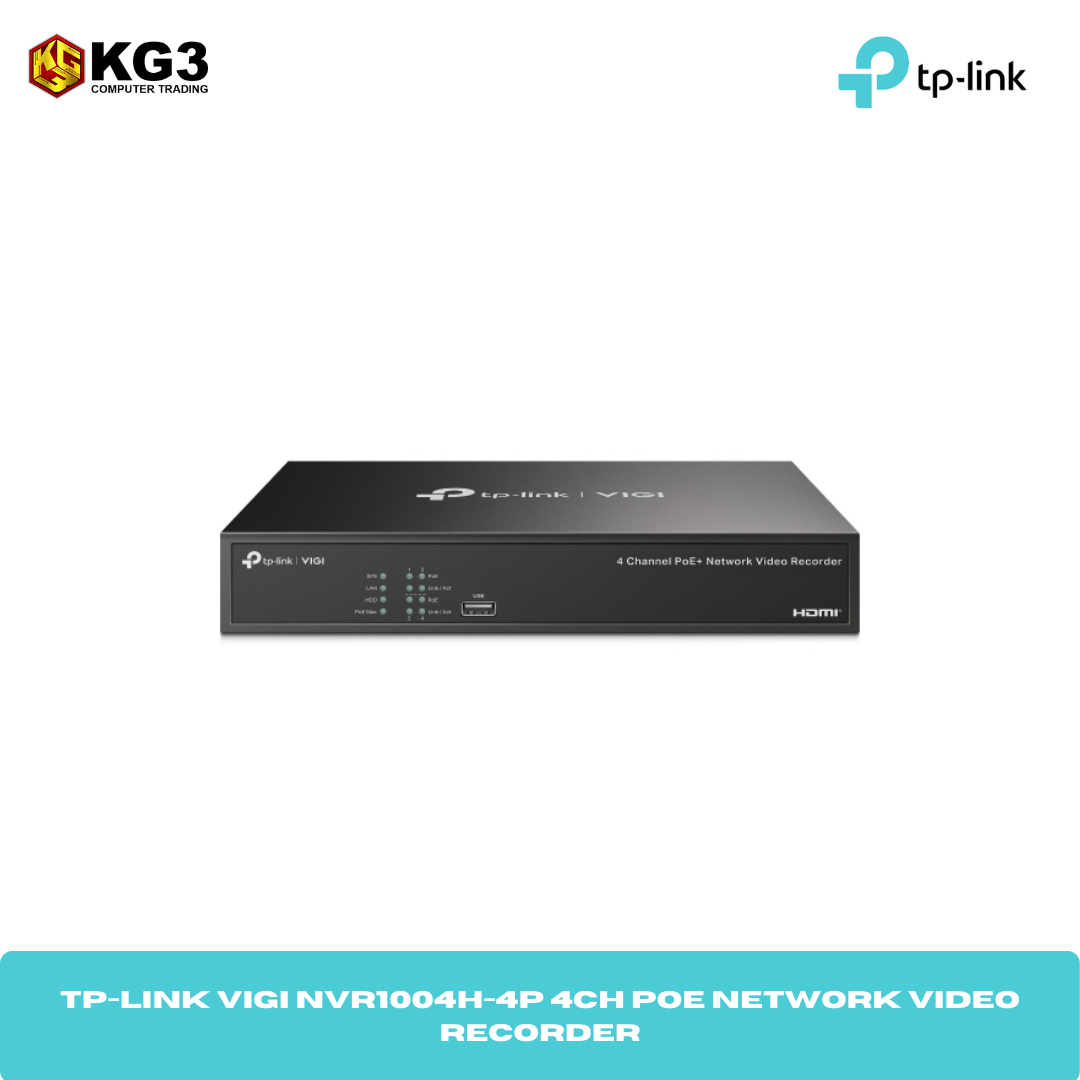 TP-Link VIGI NVR1004H-4P 4CH PoE Network Video Recorder