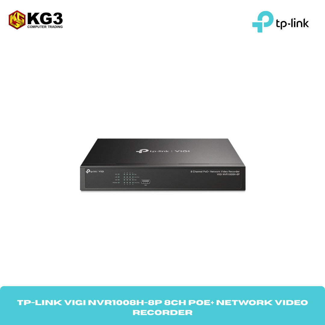 TP-Link VIGI NVR1008H-8P 8CH PoE+ Network Video Recorder