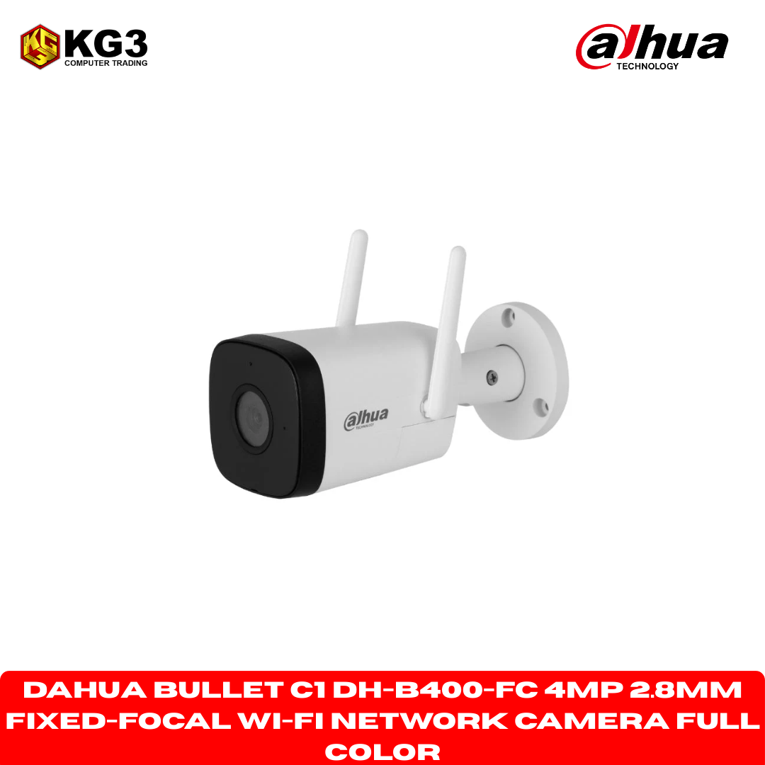 Dahua Bullet C1 DH-B400-FC 4mp 2.8mm Fixed-Focal Wi-Fi Network Camera Full Color