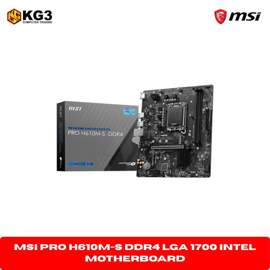 MSI Pro H610M-S DDR4 LGA 1700 Intel Motherboard