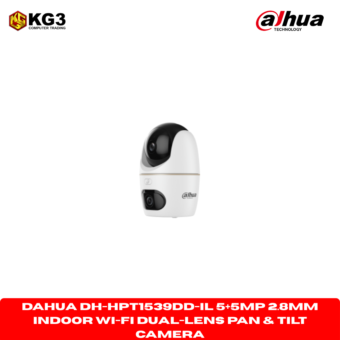 Dahua DH-HPT1539DD-IL 5+5MP 2.8mm Indoor Wi-Fi Dual-Lens Pan & Tilt Camera