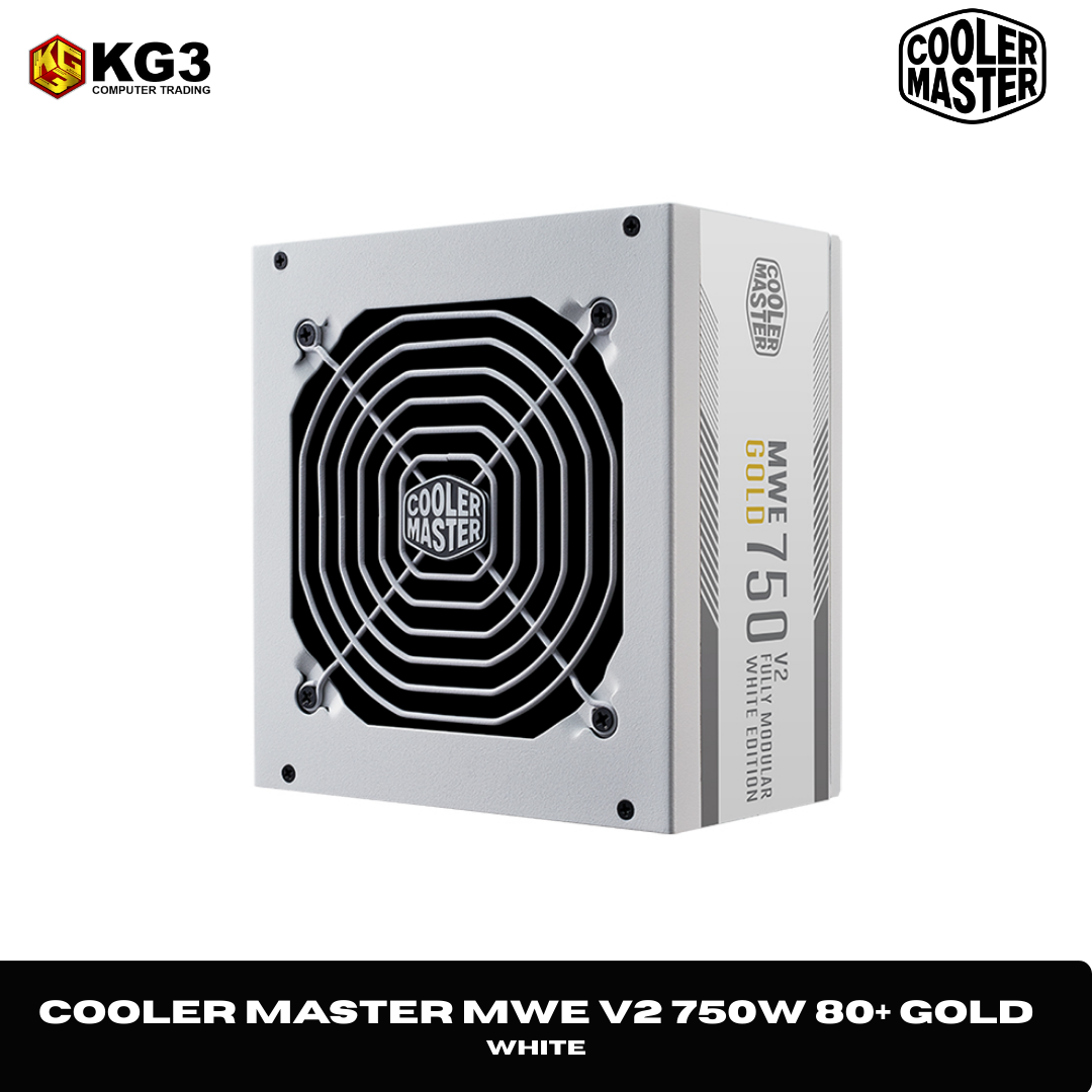 COOLER MASTER MWE V2 750W 80+ GOLD ATX 3.1 Fully Modular Power Supply WHITE